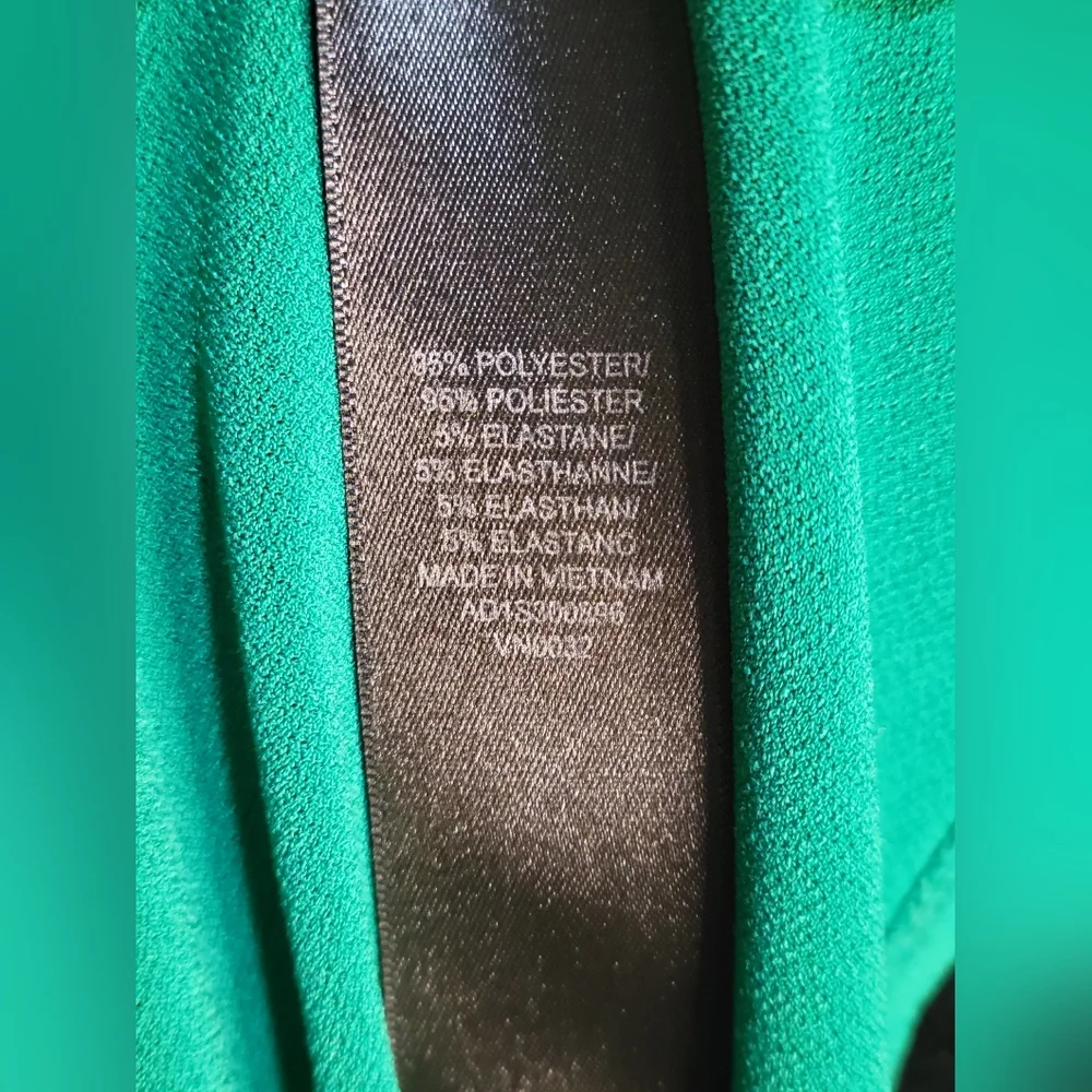 Adrianna Papell Vibrant Green Ruffle Blouse - Picture 5 of 6